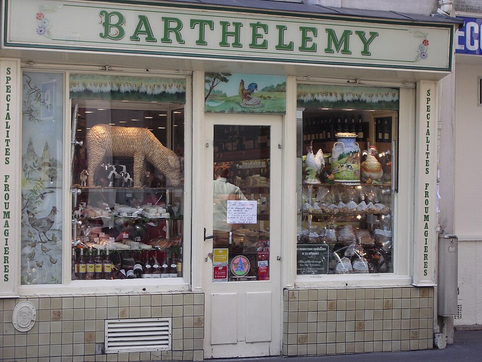 The front of the Barthélémy cheese shop in Paris