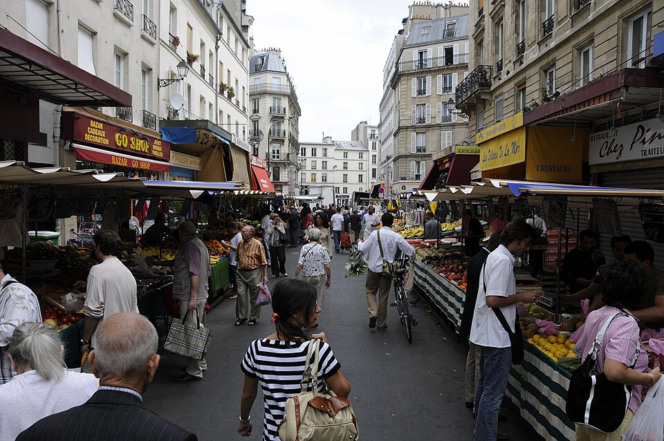 Produce stalls at the Marché d'Aligre street market