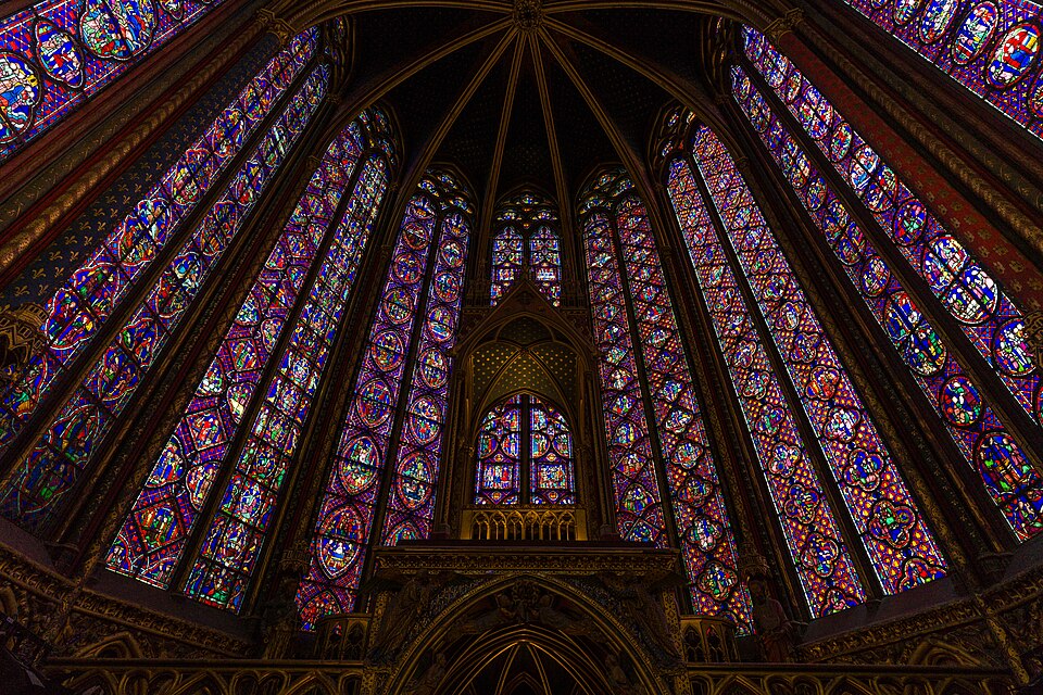 Stained-glass windows of the upper chapel of Sainte-Chapelle