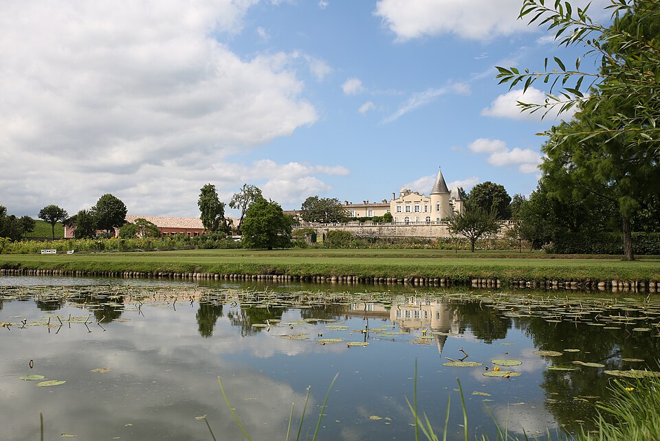 The château and vineyards of Lafite Rothschild in the Médoc